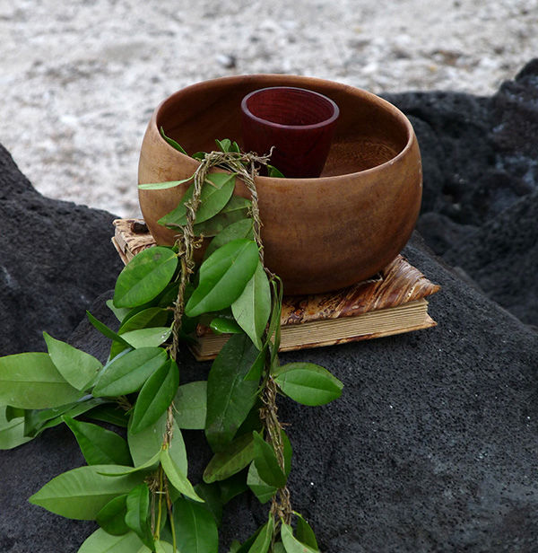 Ceremonial Bowl and Lei